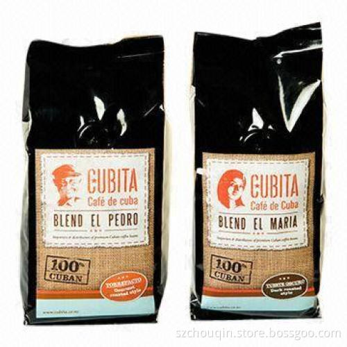 Quad Seal Coffee Bean Pouch, Made of Aluminum Foil Material, Eco-friendly